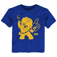 Toddler Royal Golden State Warriors Star Wars Chewie #1 Fan T-Shirt