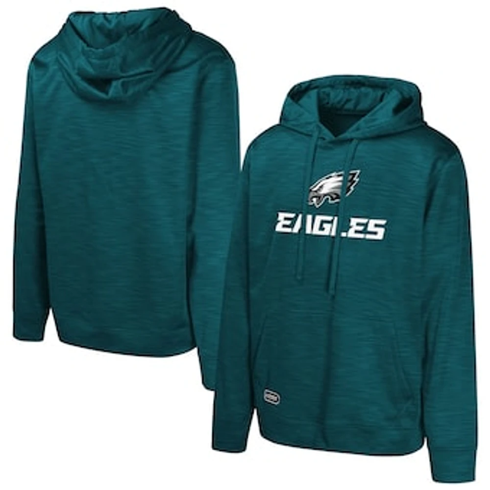 Men's Midnight Green Philadelphia Eagles Streak Fleece Pullover Hoodie