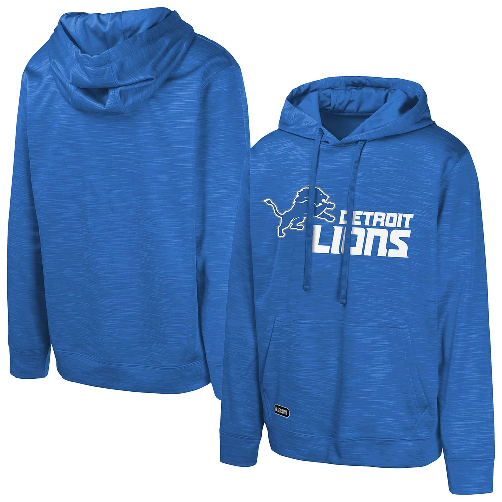 Men's Blue Detroit Lions Streak Fleece Pullover Hoodie