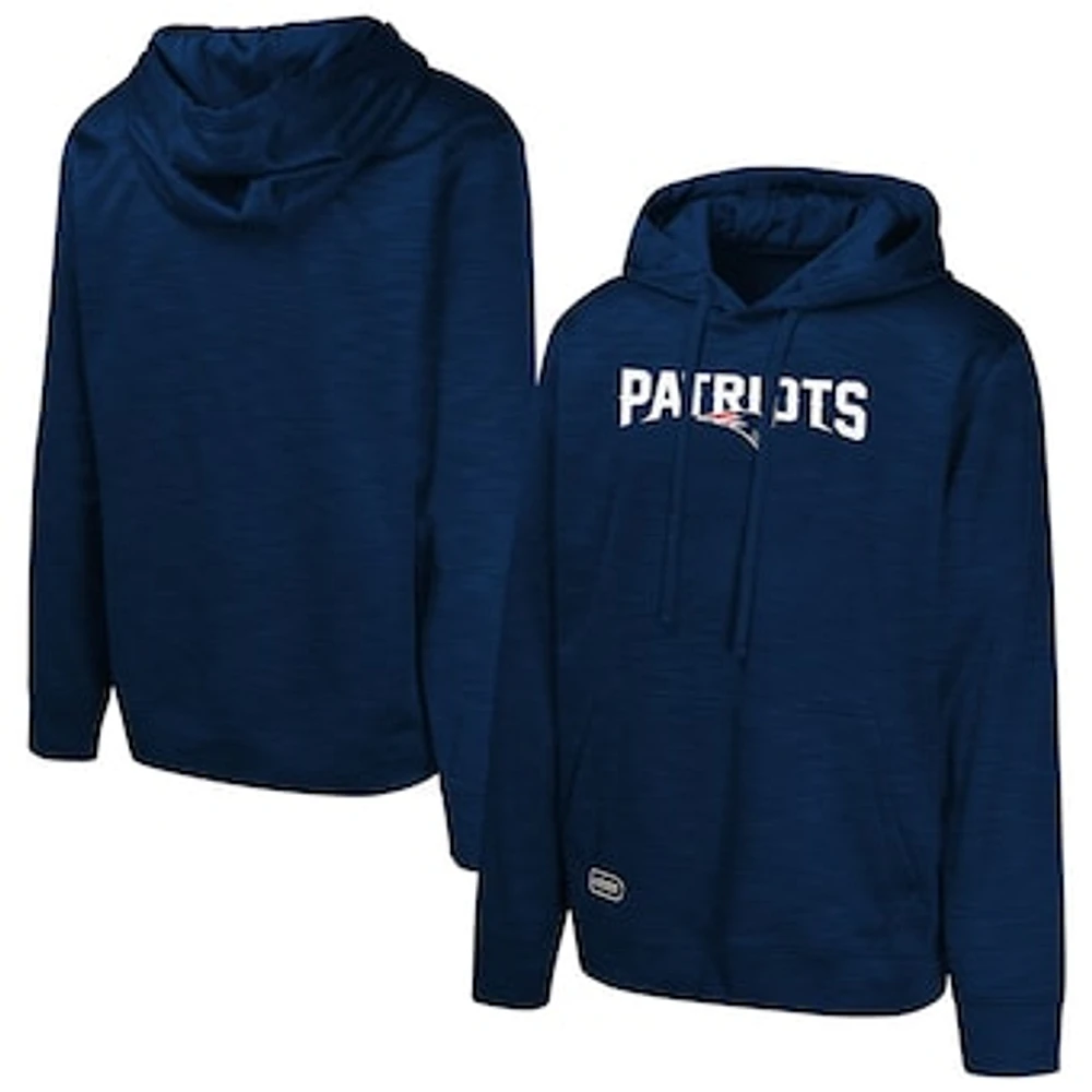 Men's Navy New England Patriots Streak Fleece Pullover Hoodie