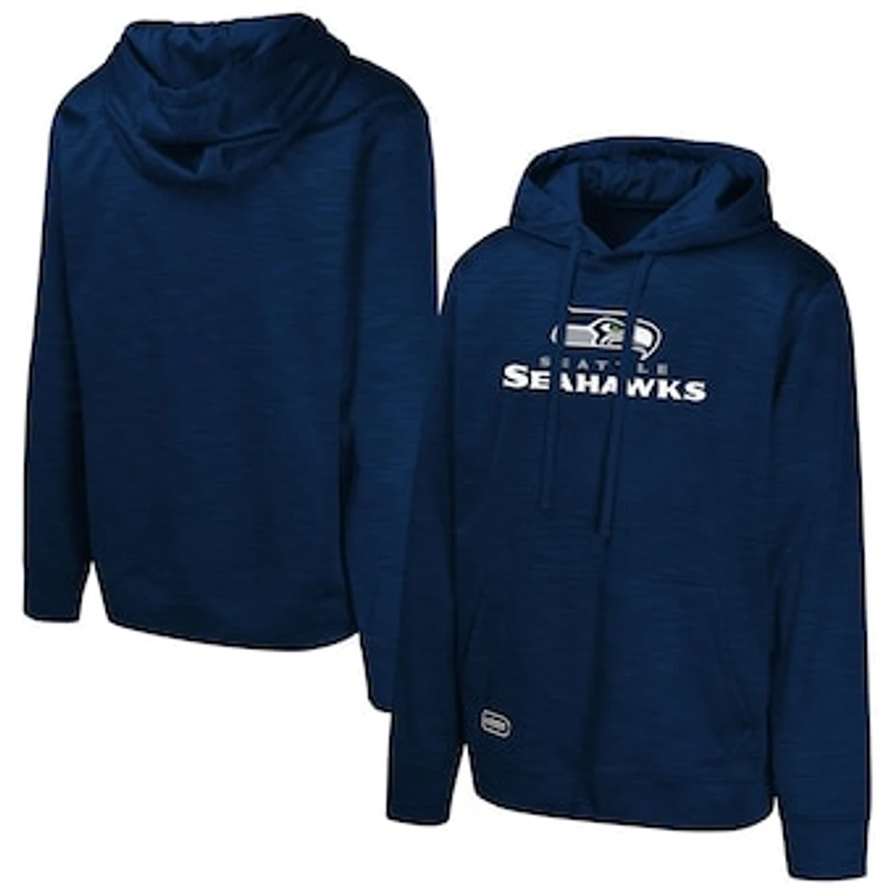 Men's College Navy Seattle Seahawks Streak Fleece Pullover Hoodie