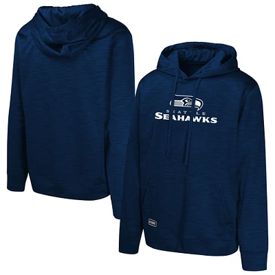 Men's College Navy Seattle Seahawks Streak Fleece Pullover Hoodie