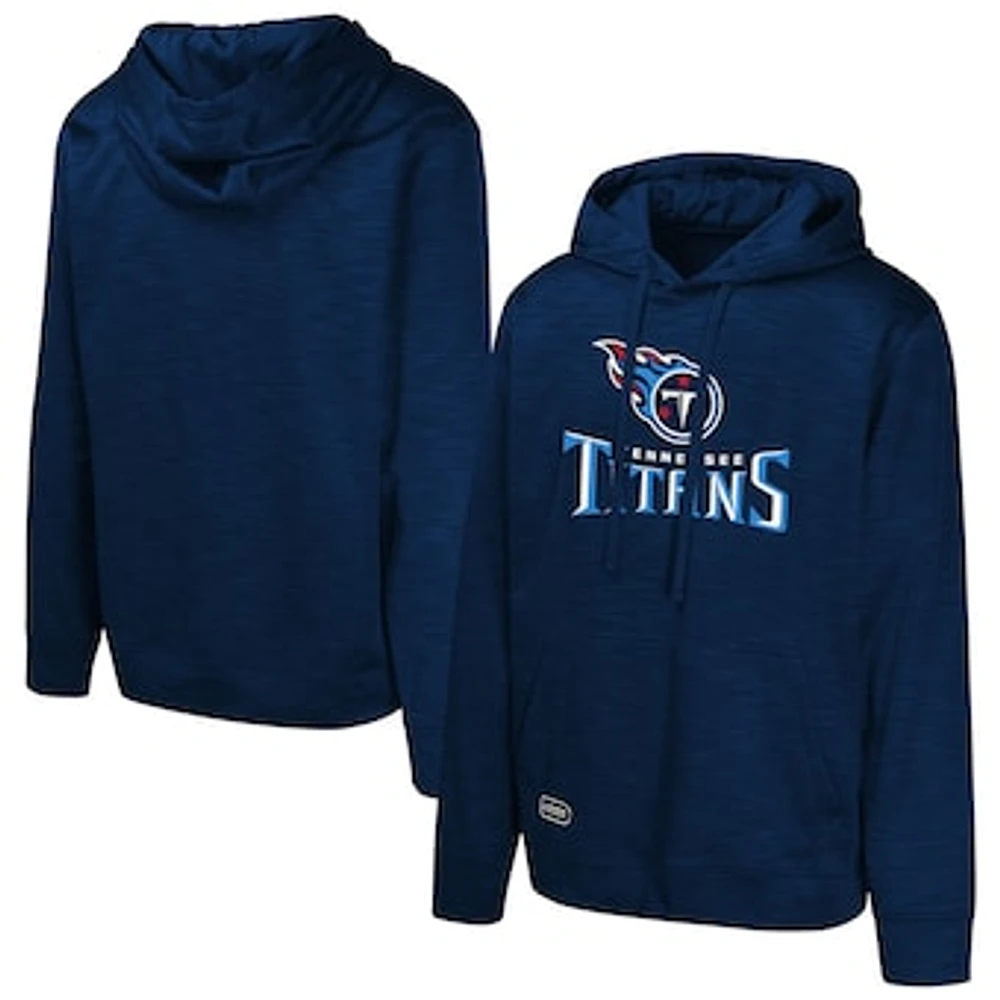 Men's Navy Tennessee Titans Streak Fleece Pullover Hoodie