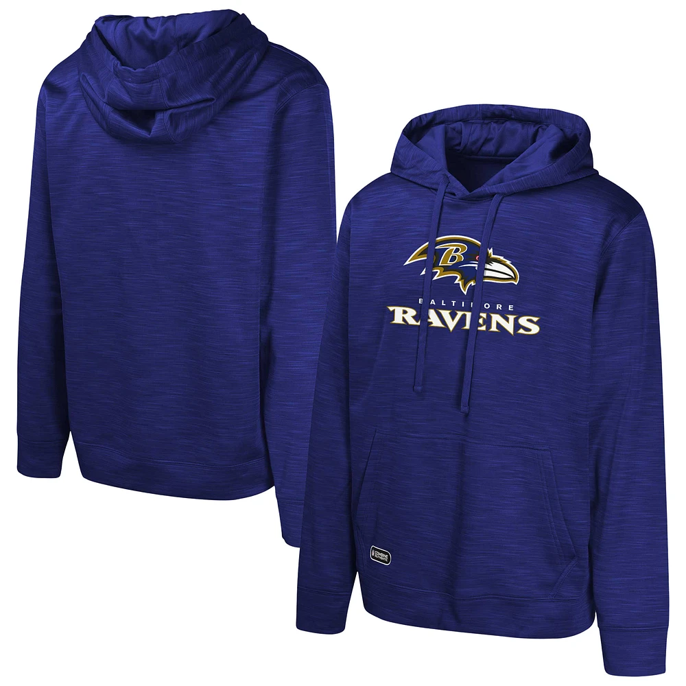 Men's Purple Baltimore Ravens Streak Fleece Pullover Hoodie