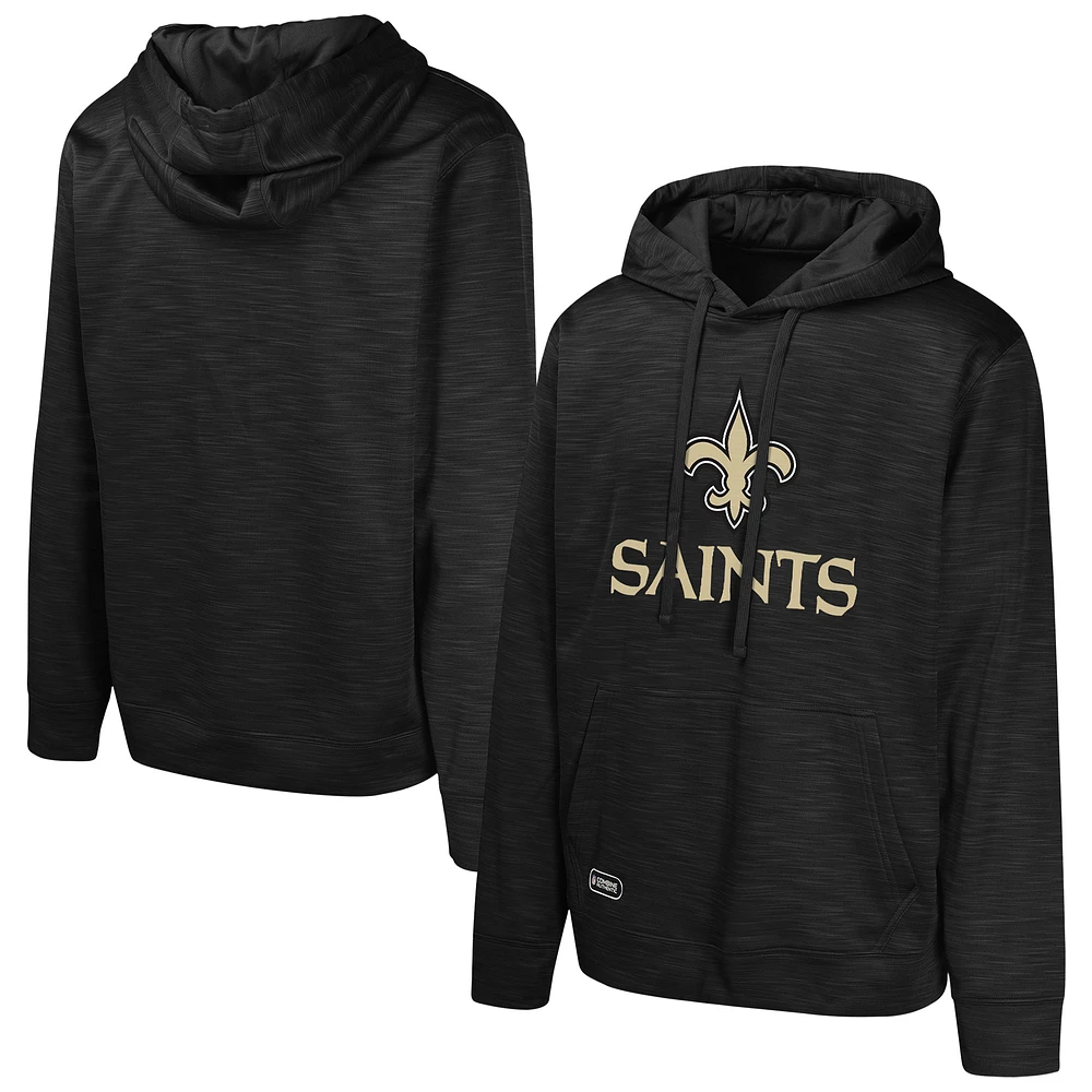 Men's Black New Orleans Saints Streak Fleece Pullover Hoodie