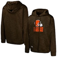 Men's Brown Cleveland Browns Streak Fleece Pullover Hoodie