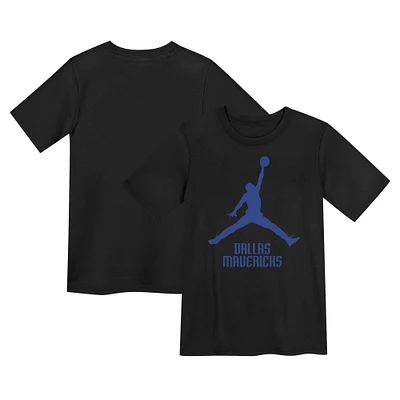 Preschool Jordan Brand Black Dallas Mavericks Essential Jumpman T-Shirt