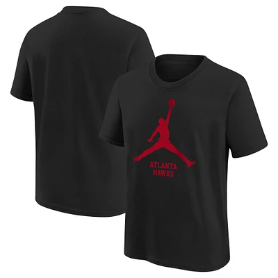 Youth Jordan Brand Black Atlanta Hawks Essential Jumpman Logo T-Shirt