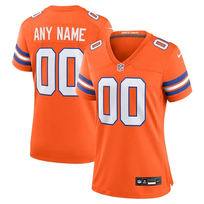 Women's Nike Orange Denver Broncos Mile High Collection 1977 Throwback Custom Game Jersey