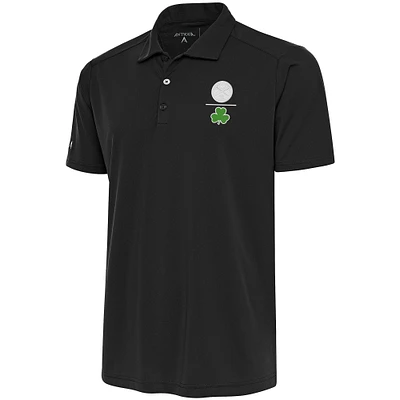 Men's Antigua  Charcoal Denver Nuggets Shamrock Tribute Polo
