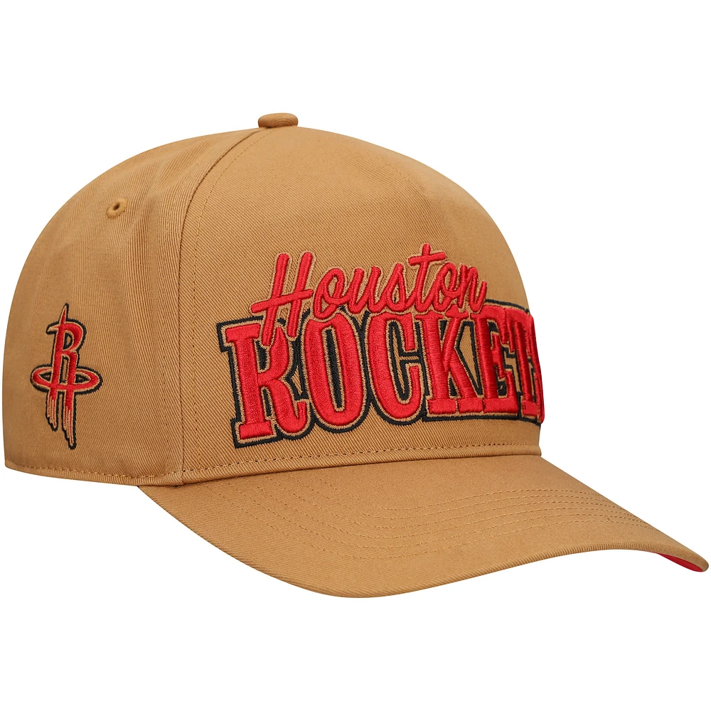 Men's '47 Tan Houston Rockets Barnes Hitch Adjustable Hat