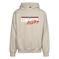 Men's Levelwear Cream Edmonton Oilers Contact Pullover Hoodie