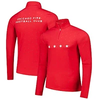 Men's Red Chicago Fire AOP Half-Zip Pullover Top