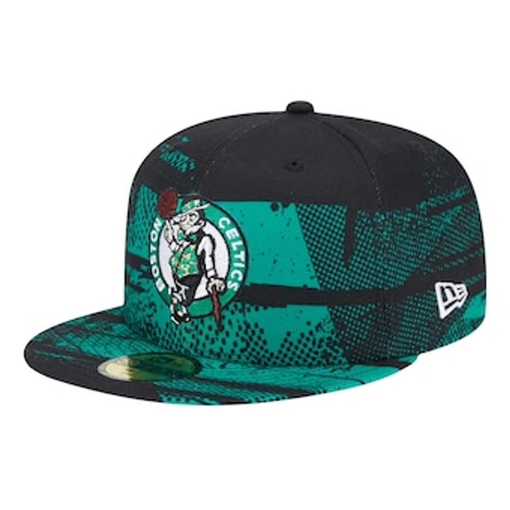 Men's New Era Black Boston Celtics Tip-Off 59FIFTY Fitted Hat