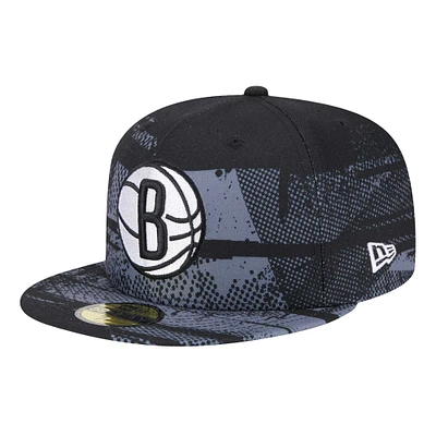 Men's New Era Black Brooklyn Nets Tip-Off 59FIFTY Fitted Hat