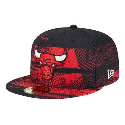 Men's New Era Black Chicago Bulls Tip-Off 59FIFTY Fitted Hat