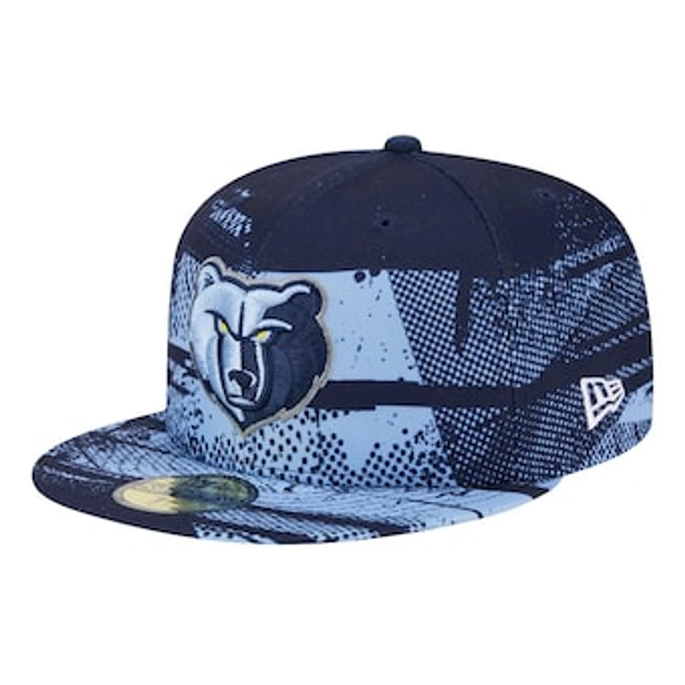 Men's New Era Navy Memphis Grizzlies Tip-Off 59FIFTY Fitted Hat