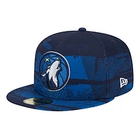 Men's New Era Navy Minnesota Timberwolves Tip-Off 59FIFTY Fitted Hat