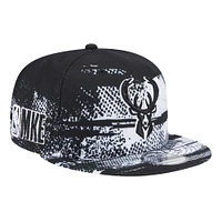 New Era Black Milwaukee Bucks Tip-Off 9FIFTY Snapback Hat