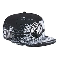 New Era Black Minnesota Timberwolves Tip-Off 9FIFTY Snapback Hat