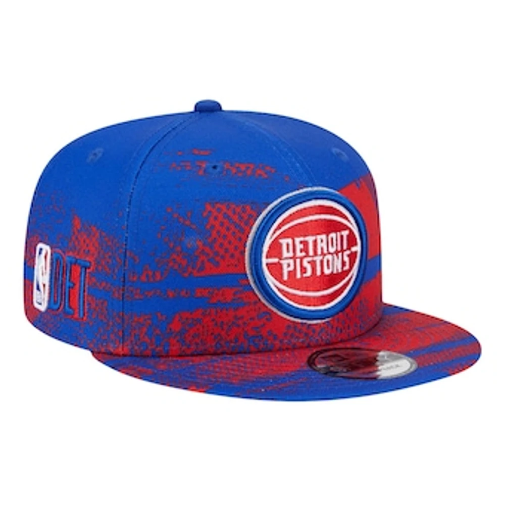 Men's New Era Blue Detroit Pistons Tip-Off 9FIFTY Snapback Hat