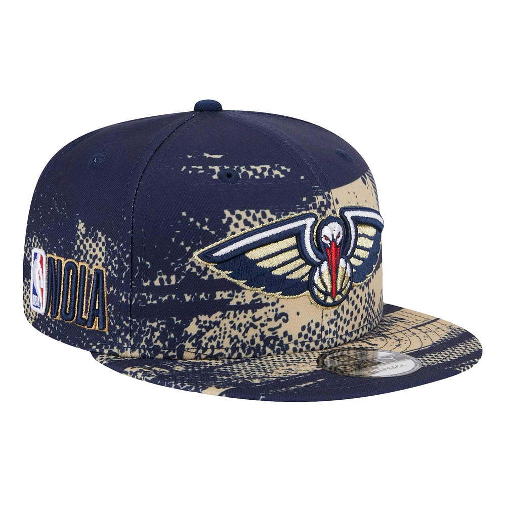 Men's New Era Navy New Orleans Pelicans Tip-Off 9FIFTY Snapback Hat