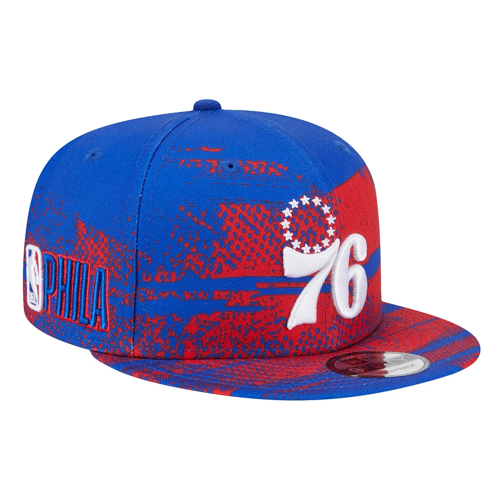 Men's New Era Royal Philadelphia 76ers Tip-Off 9FIFTY Snapback Hat