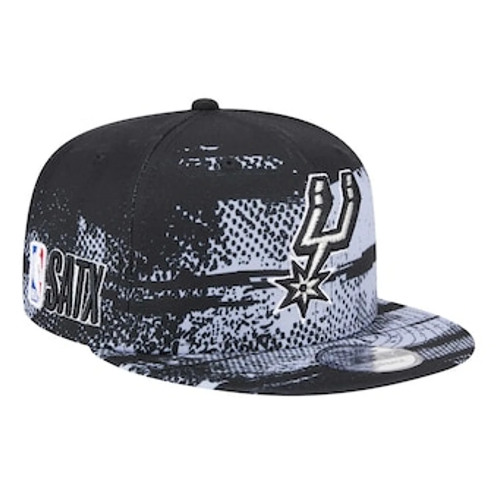 Men's New Era Black San Antonio Spurs Tip-Off 9FIFTY Snapback Hat