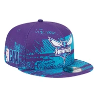 Men's New Era Purple Charlotte Hornets Tip-Off 9FIFTY Snapback Hat