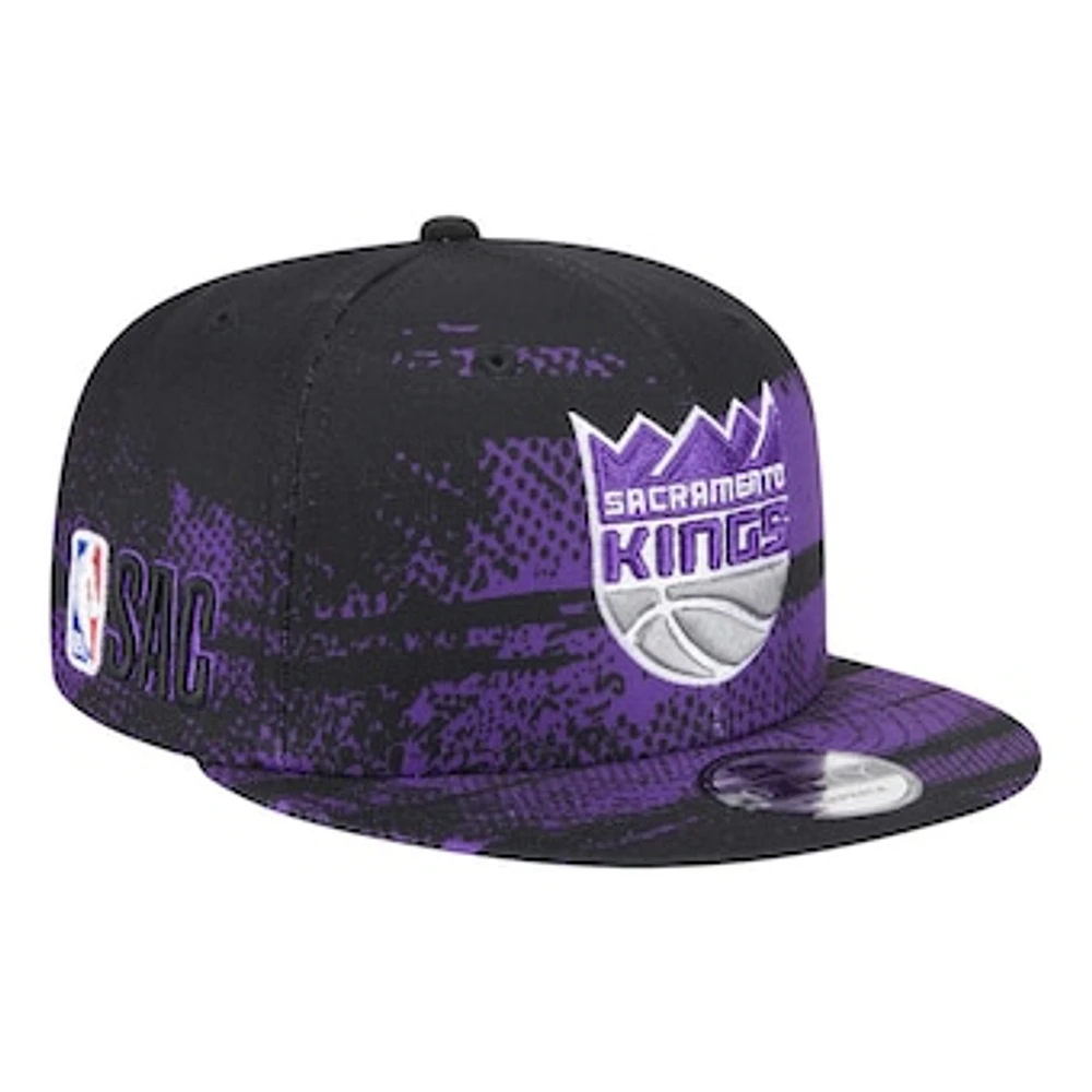 Men's New Era Black Sacramento Kings Tip-Off 9FIFTY Snapback Hat