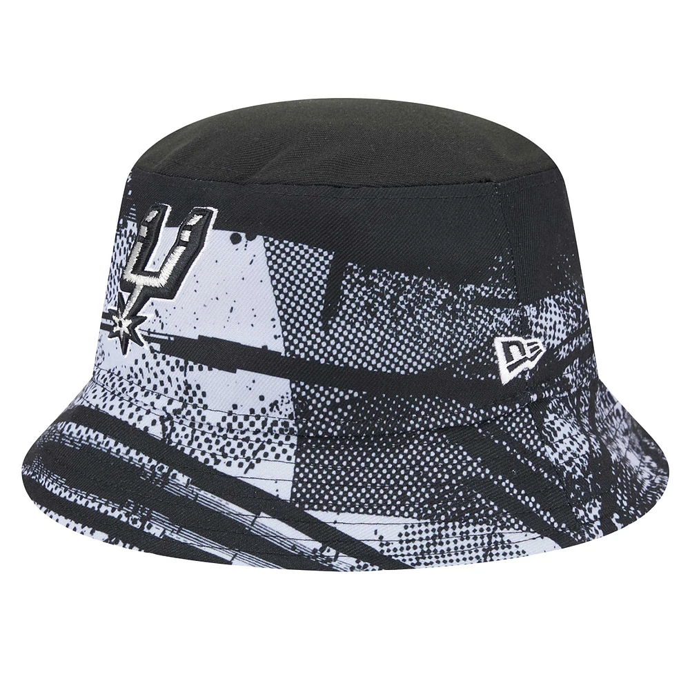 Men's New Era  Black/Gray San Antonio Spurs Tip-Off Bucket Hat