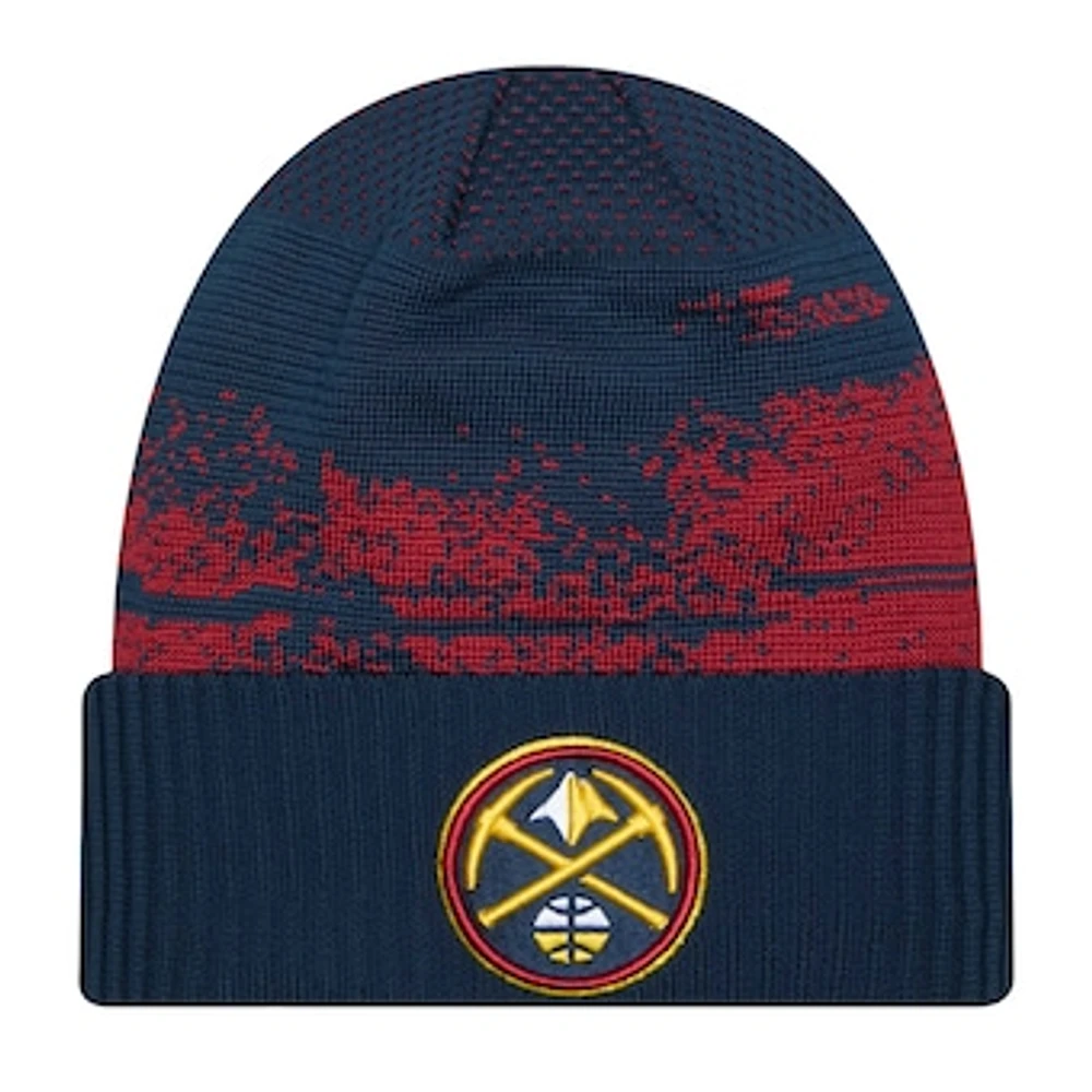 Men's New Era  Navy Denver Nuggets Tip-Off Cuffed Knit Hat