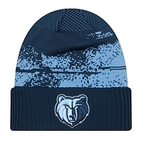 Men's New Era  Navy Memphis Grizzlies Tip-Off Cuffed Knit Hat