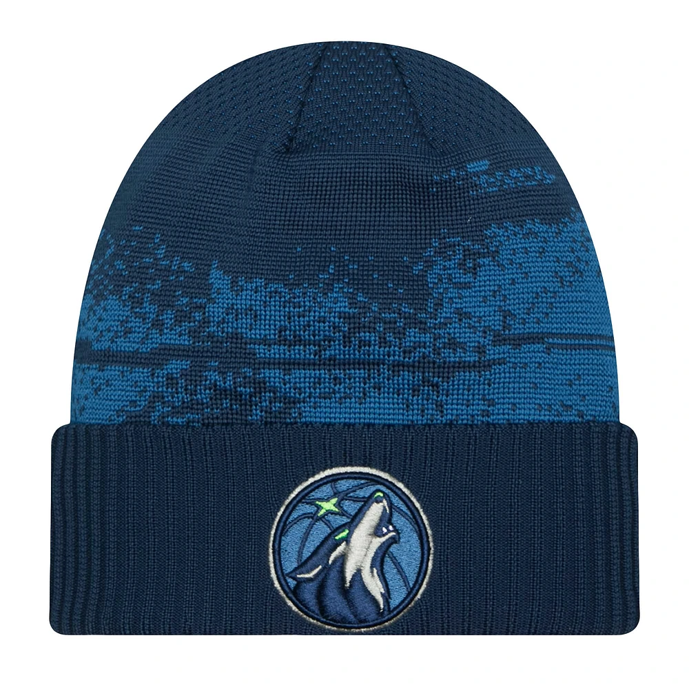 Men's New Era  Navy Minnesota Timberwolves Tip-Off Cuffed Knit Hat