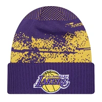 Men's New Era  Purple Los Angeles Lakers Tip-Off Cuffed Knit Hat