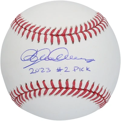 Dylan Crews Washington Nationals Autographed Baseball with "2023 #2 Pick" Inscription