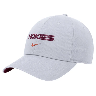 Men's Nike White Virginia Tech Hokies 2024 Sideline Club Adjustable Hat