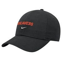 Men's Nike Black Oregon State Beavers 2024 Sideline Club Adjustable Hat