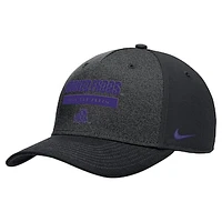 Men's Nike Black TCU Horned Frogs 2024 Sideline Rise Performance Adjustable Hat