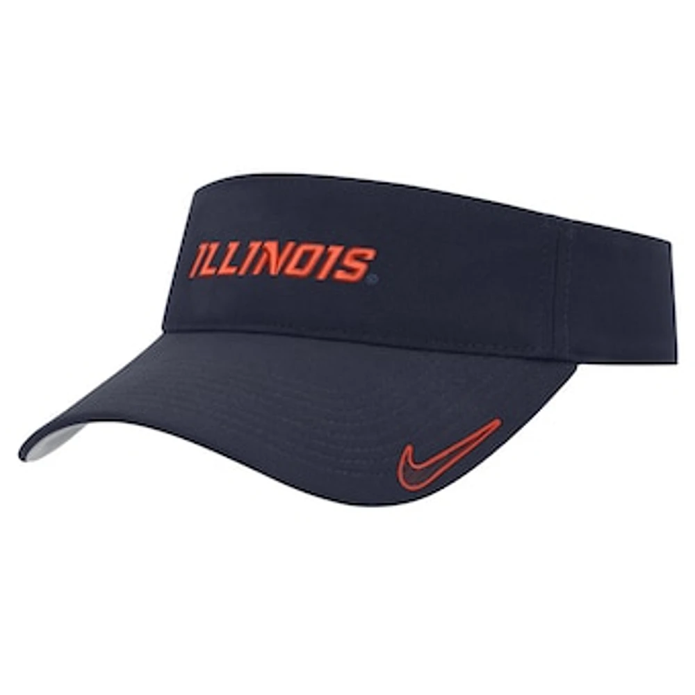 Men's Nike Navy Illinois Fighting Illini 2024 Sideline Ace Performance Adjustable Visor