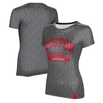Women's ProSphere Heather Gray Boston University Lacrosse T-Shirt