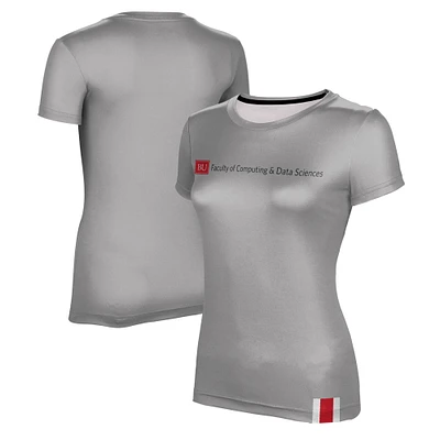 Women's ProSphere Gray Boston University Faculty of Computing & Data Sciences T-Shirt