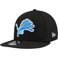 Men's New Era Black Detroit Lions Basic 9FIFTY Snapback Hat