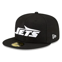 Men's New Era Black New York Jets B-Dub 59FIFTY Fitted Hat