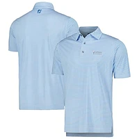 Men's FootJoy Light Blue Valspar Championship Micro Feeder Stripe Lisle ProDry Polo