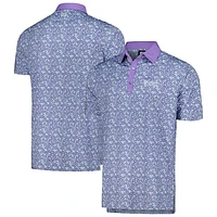 Men's FootJoy Purple Valspar Championship Primrose Print Lisle ProDry Polo