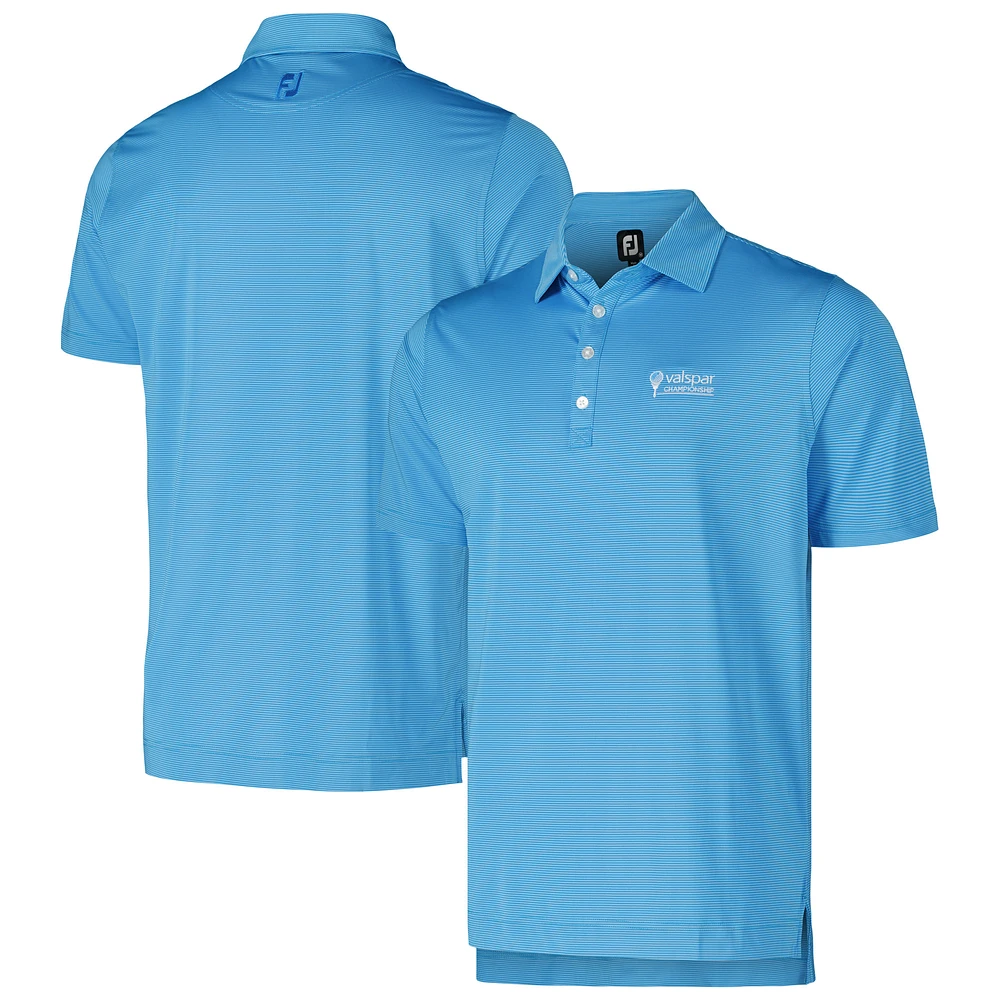 Men's FootJoy Light Blue Valspar Championship ProDry Lisle Feeder Stripe Polo