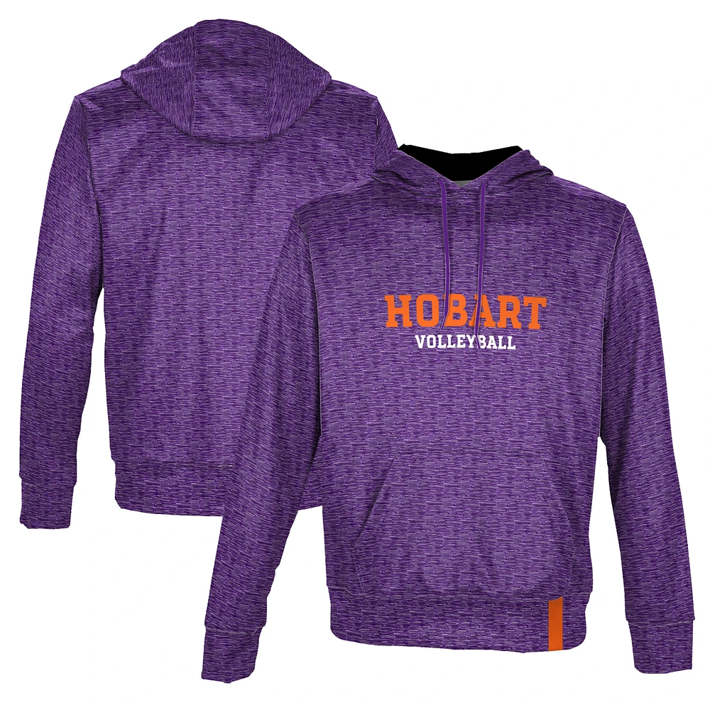 Men's ProSphere Purple Hobart & William Smith Colleges Volleyball Pullover Hoodie