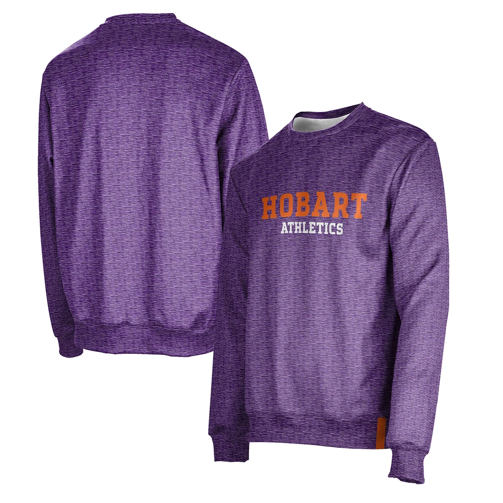 Men's ProSphere Purple Hobart & William Smith Colleges Athletics Crewneck Pullover Sweatshirt