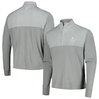 Men's FootJoy Gray Zurich Classic Heather Yoke Half-Zip Jacket